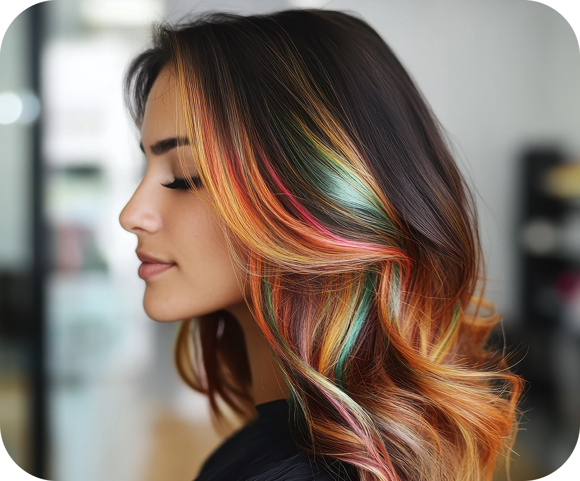 Colorful Hair Highlight